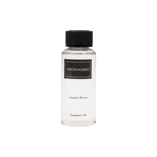Aroma360 Summer Breeze 120mL fragrance oil bottle – front view