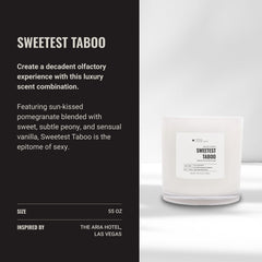 Aroma360 Sweetest Taboo Deluxe candle close up lemon creme note for mood lift