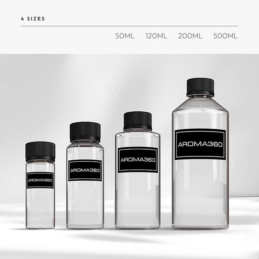 Aroma360 Timeless 50mL bottles stacked with packaging