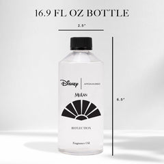 Disney Princess Mulan themed fragrance oil bottle on elegant setup