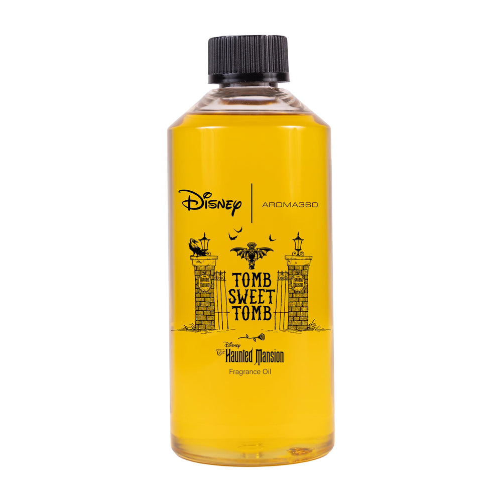 Aroma360 Disney Tomb Sweet Tomb diffuser oil bottle, 16.9 fl oz (500 mL).