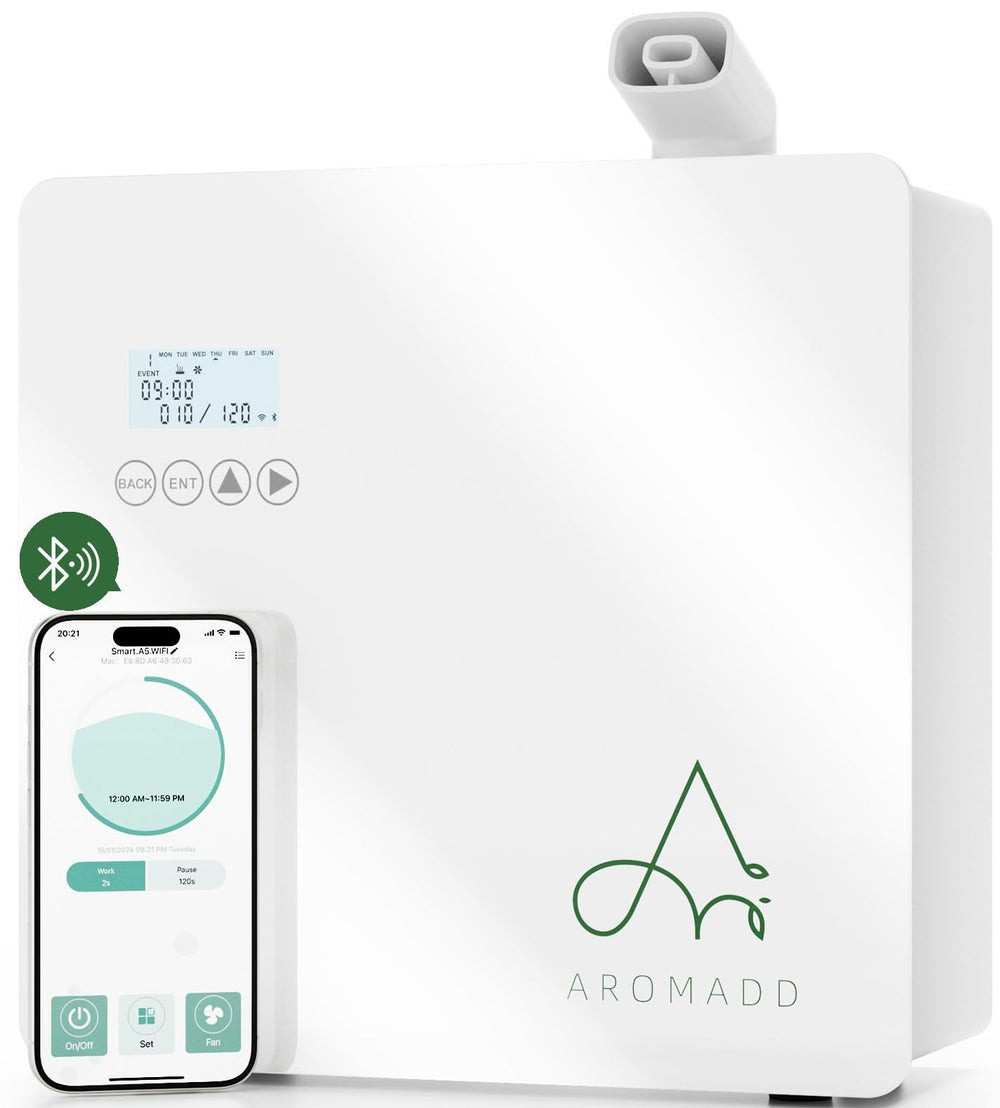 Aromadd 2025 upgraded 3500 sq ft smart scent machine in white