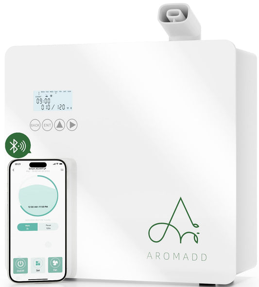Aromadd 2025 upgraded 3500 sq ft smart scent machine in white