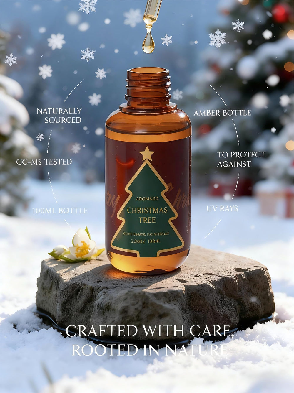 Winter forest-inspired Aromadd diffuser oil in a home setting