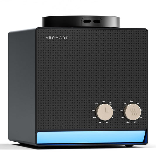 Aromadd waterless diffuser in black titanium housing