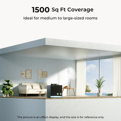 Diffuser operating over a large area up to 1500 sq ft