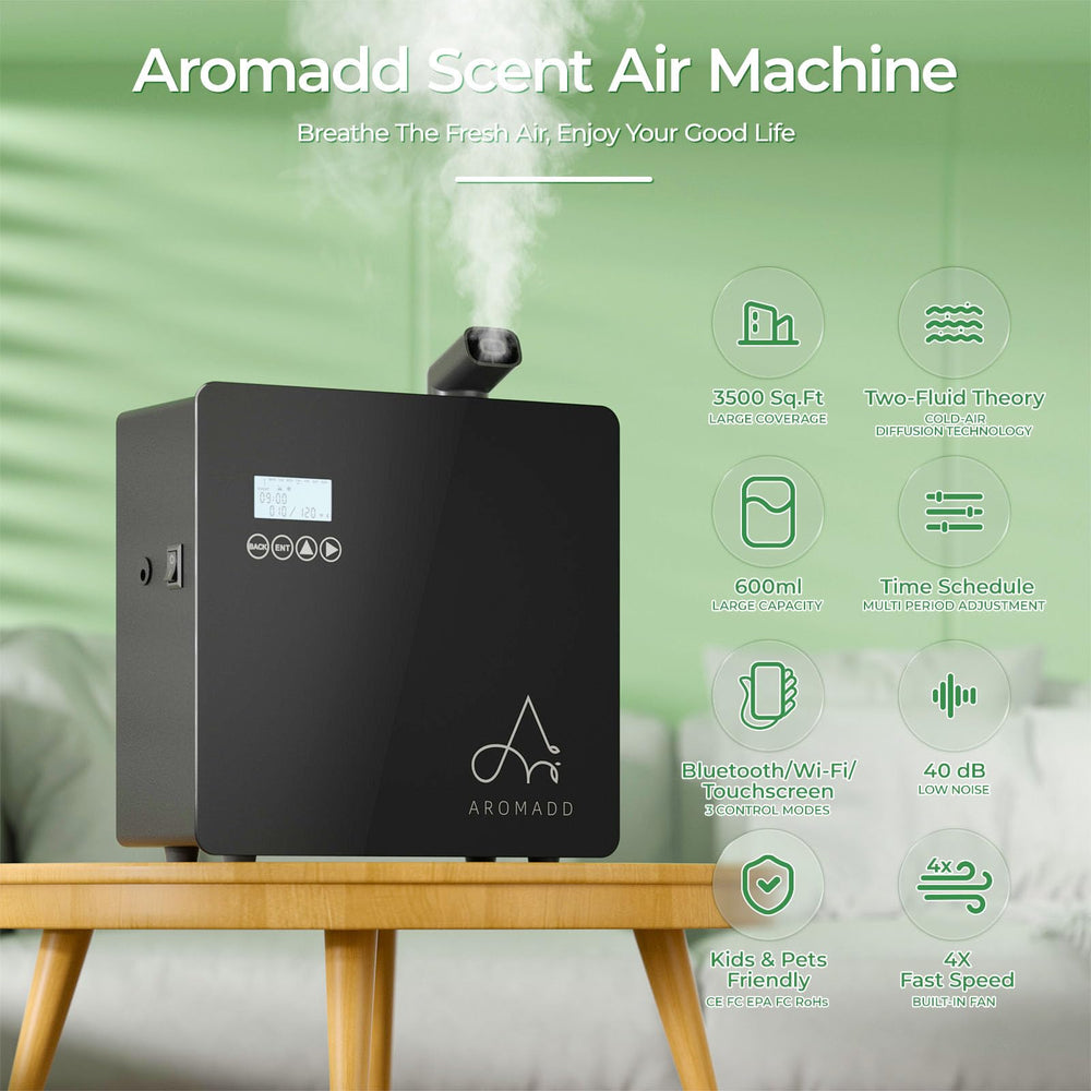 Aromadd HVAC diffuser mounted on wall or floor installation