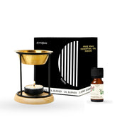 Aromafume exotic burner with brass bowl releasing soothing fragrance for intimate spaces.