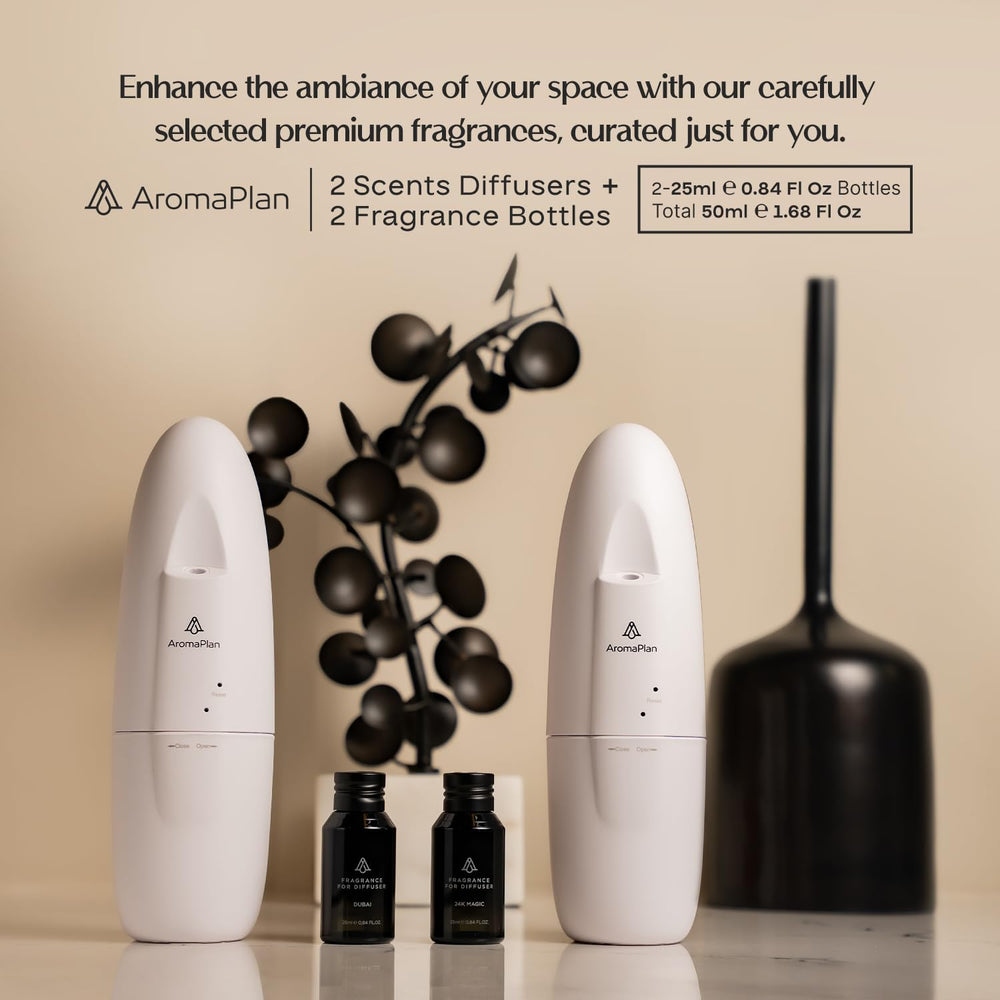 Two 25ml fragrance bottles Dubai and 24 Knights included