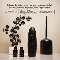 AromaPlan plug-in diffuser mounted in a modern living room