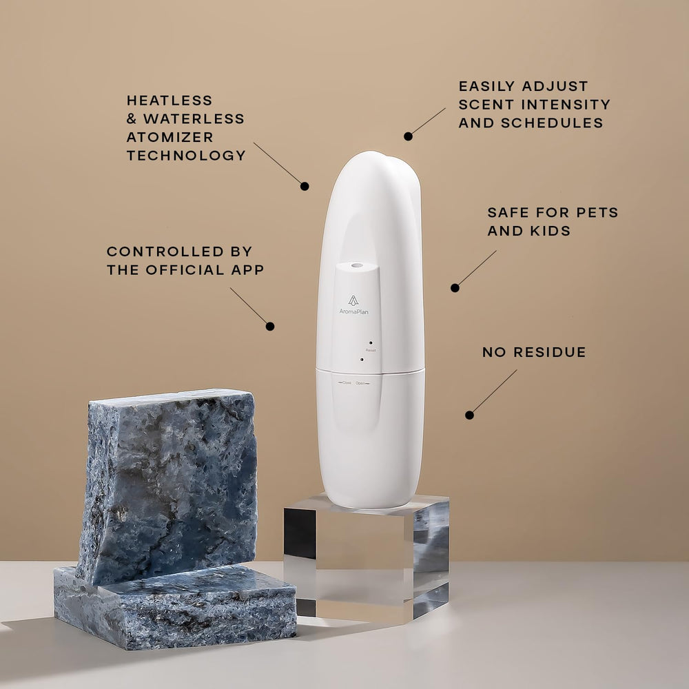 AromaPlan diffuser Bluetooth app control screen