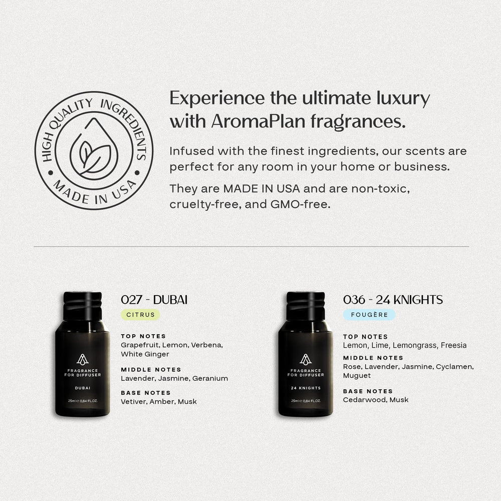 Premium safe ingredients and USA-made AromaPlan diffuser