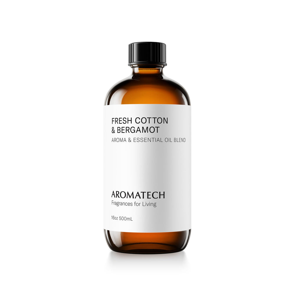 AromaTech Fresh Cotton & Bergamot 500ml bottle close-up