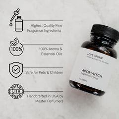 Jasmine, saffron, amber notes in Love Affair blend