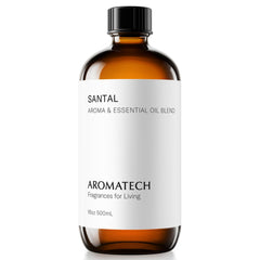 AromaTech Santal essential oil bottle 16 oz with amber glass and label