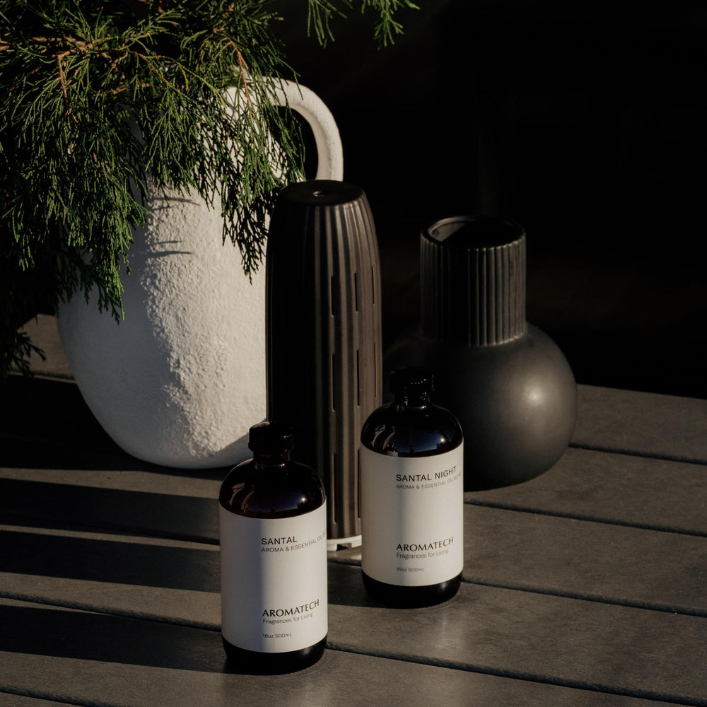 Warm cozy scent atmosphere image representing Santal mood