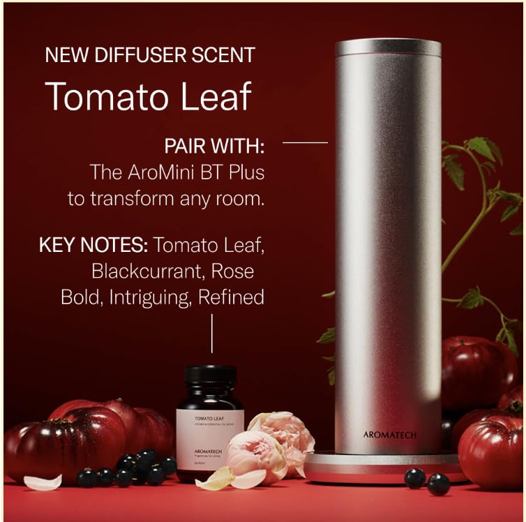 Tomato Leaf essential oil bottle close-up with label