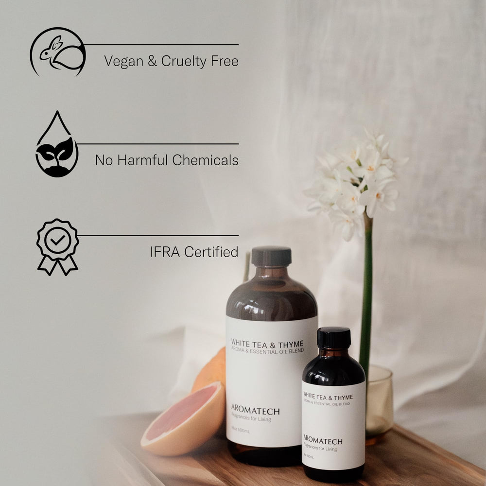 Luxurious spa ambiance featuring White Tea & Thyme scent
