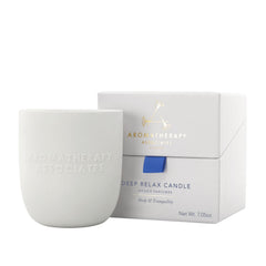 Aromatherapy Associates Deep Relax Candle close-up flame for calming ambience before bed