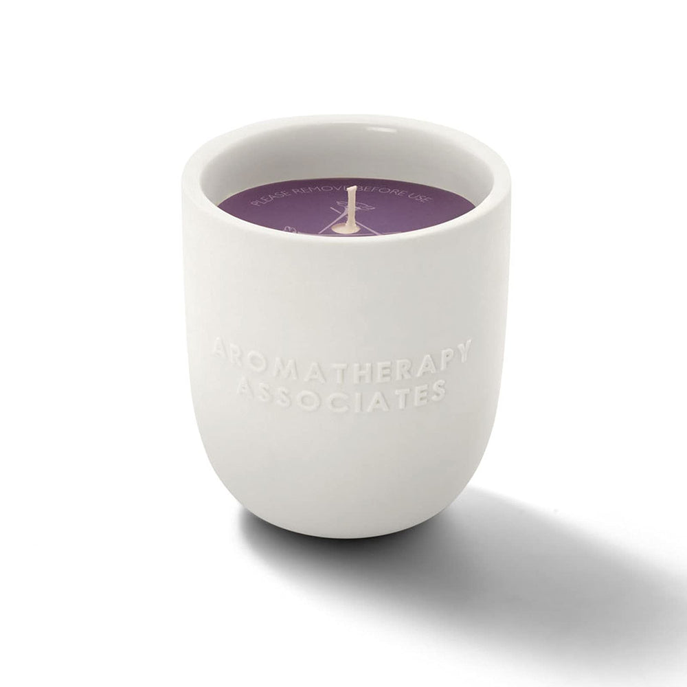 Aromatherapy Associates De-Stress Candle featuring frankincense and chamomile essential oils for calm focus