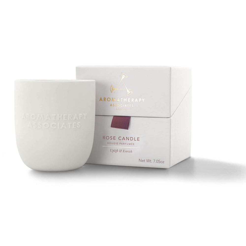 Aromatherapy Associates Rose Candle rose petals close-up for mood uplifting ambience