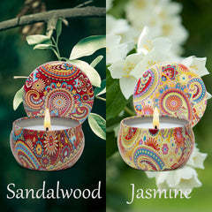 Portable travel tin candle