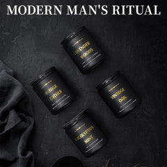 Aromatherapy candles with Leather, Oak, Lavender and Eucalyptus
