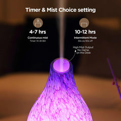 Intermittent mist mode and separate light control on diffuser