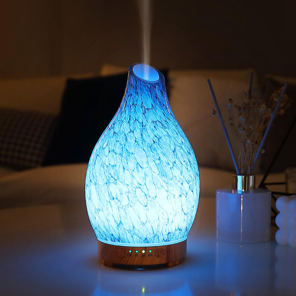 7 ambient LED color modes displayed on diffuser
