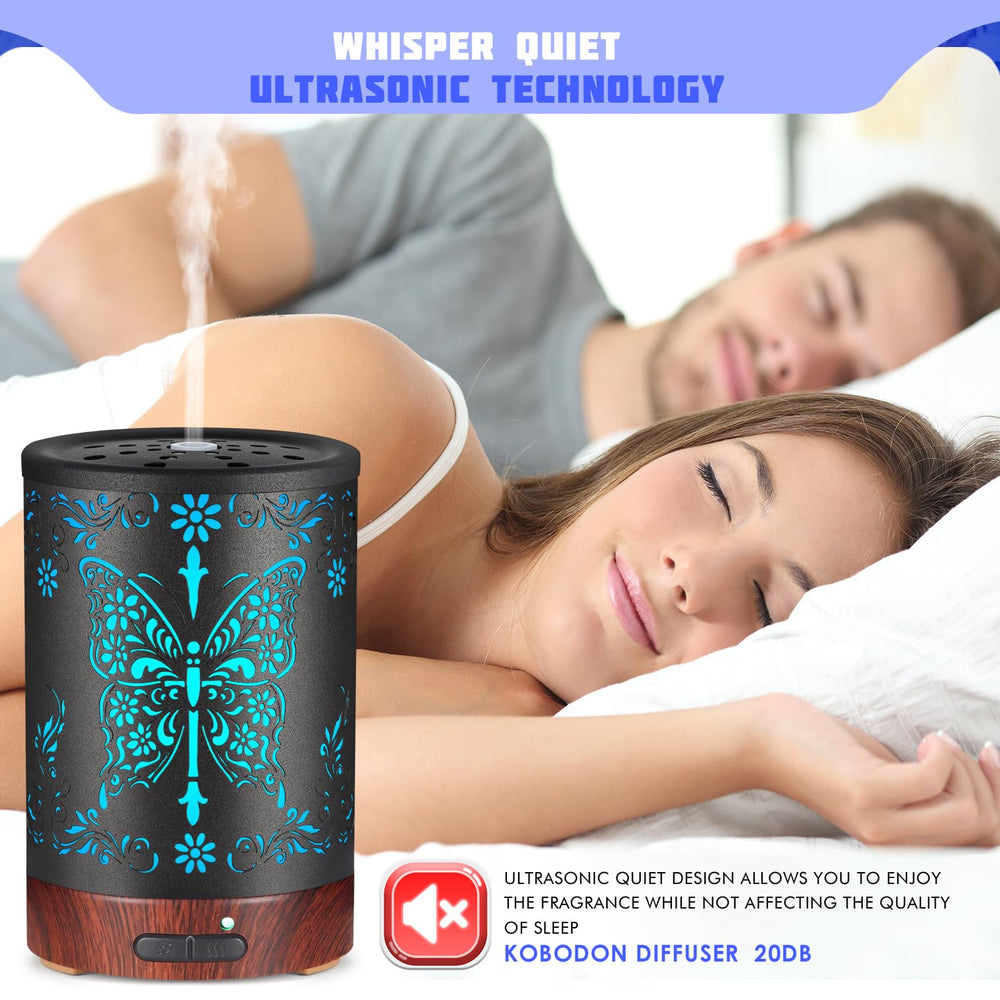 Aromatherapy diffuser with 7 color-changing LED lights