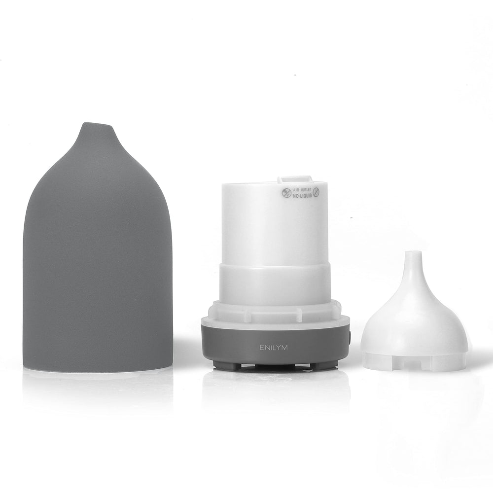 Illustration of 4 timer options on the diffuser (0.5h/1h/2h/3h)