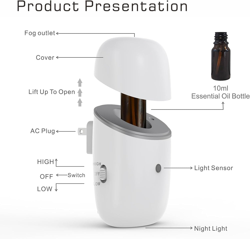 Aromatherapy diffuser placed in home office