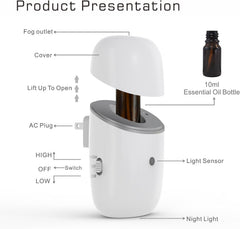Aromatherapy diffuser placed in home office