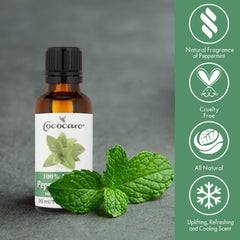 Aromatherapy diffuser with peppermint oil