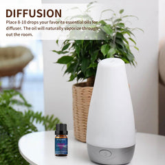 Aromatherapy diffuser setup with essential oils