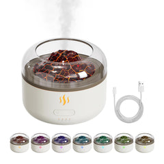 Volcano-shaped aromatherapy diffuser with ambient LED light
