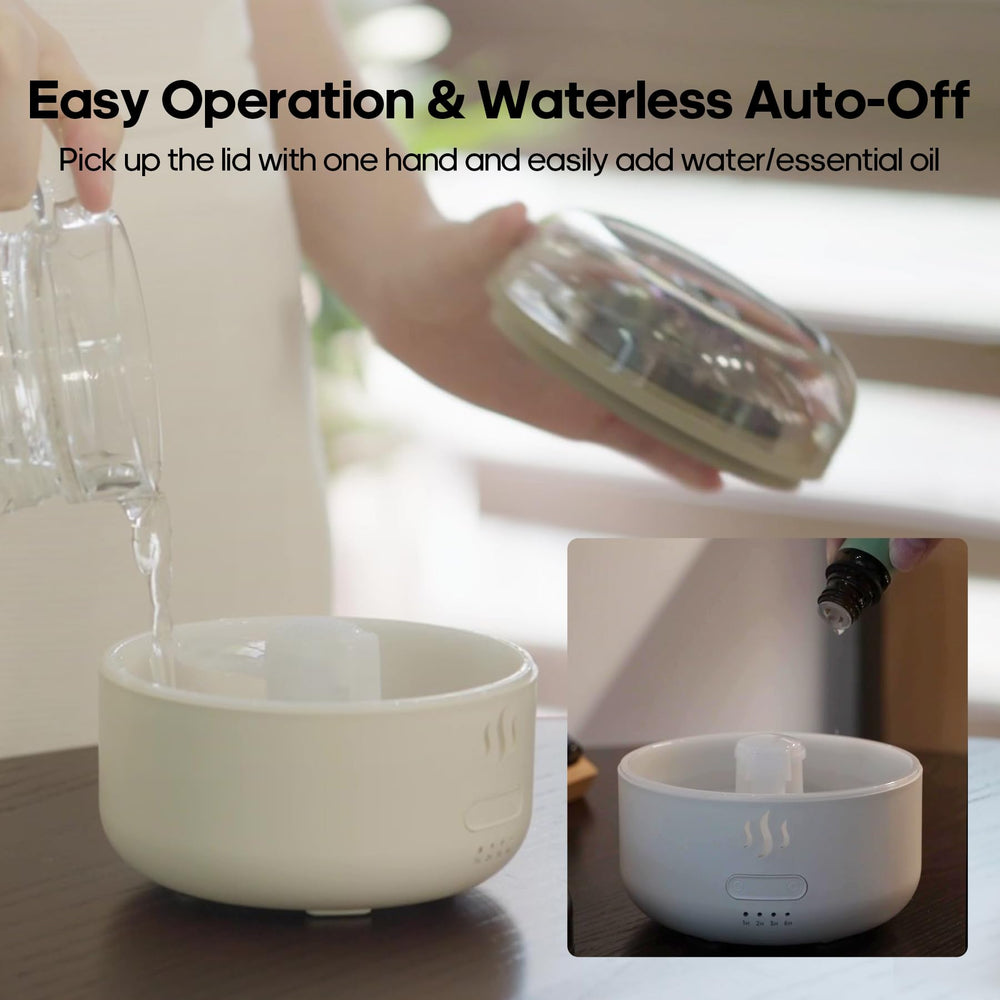 USB-powered humidifier with mist output and auto-off