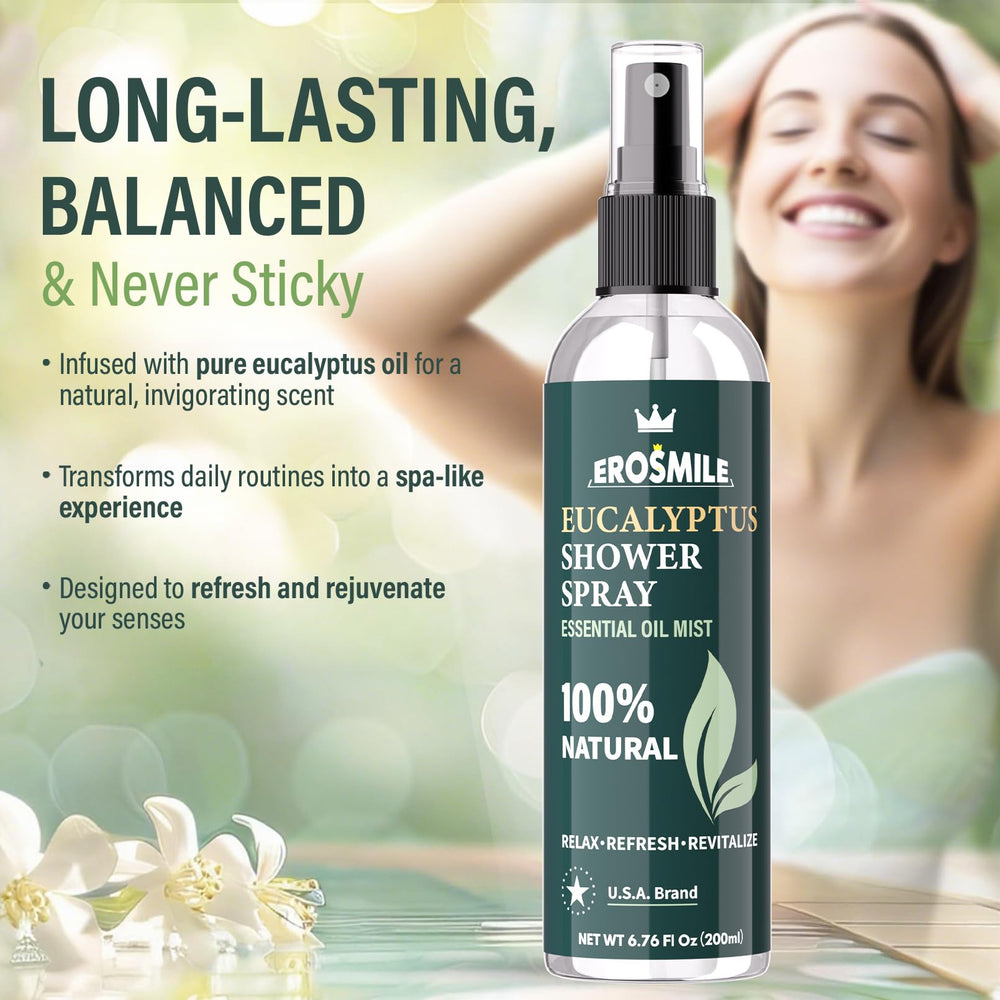 Aromatherapy eucalyptus shower spray for spa vibe
