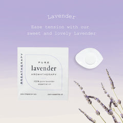 Close-up of lavender essential oil aroma patch on skin