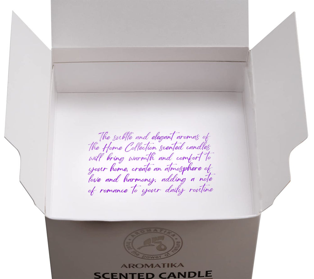 AROMATIKA Lavender Fields lit ambience creates soothing room atmosphere.