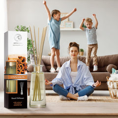 AROMATIKA packaging open showing two bottles and sticks for quick setup