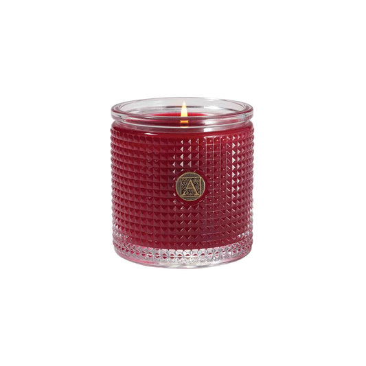 Aromatique 5.5 oz candle in The Smell of Christmas - front label close-up
