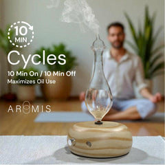 Natural pine wood base of ArOmis diffuser