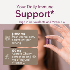 Close-up of 10:1 Aronia berry powder