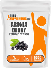 BulkSupplements Aronia Extract Powder container label