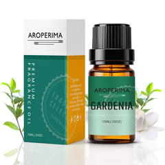 AROPERIMA Gardenia Fragrance Oil 10ml amber bottle - front view