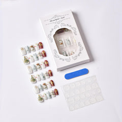 AROVFAM bow tie design nails offer playful, stylish flair