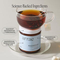 90-capsule bottle of Arrae magnesium supplement