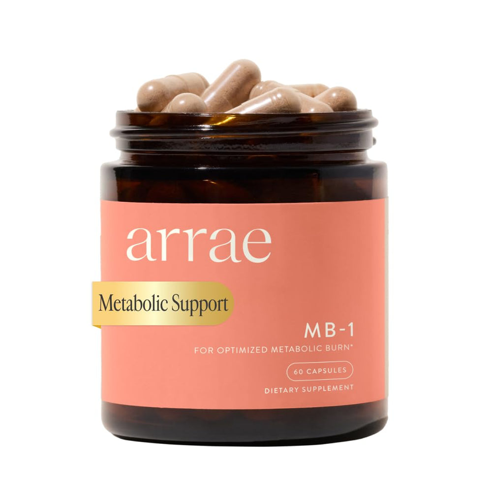 Arrae MB-1 bottle with 60 capsules on white background