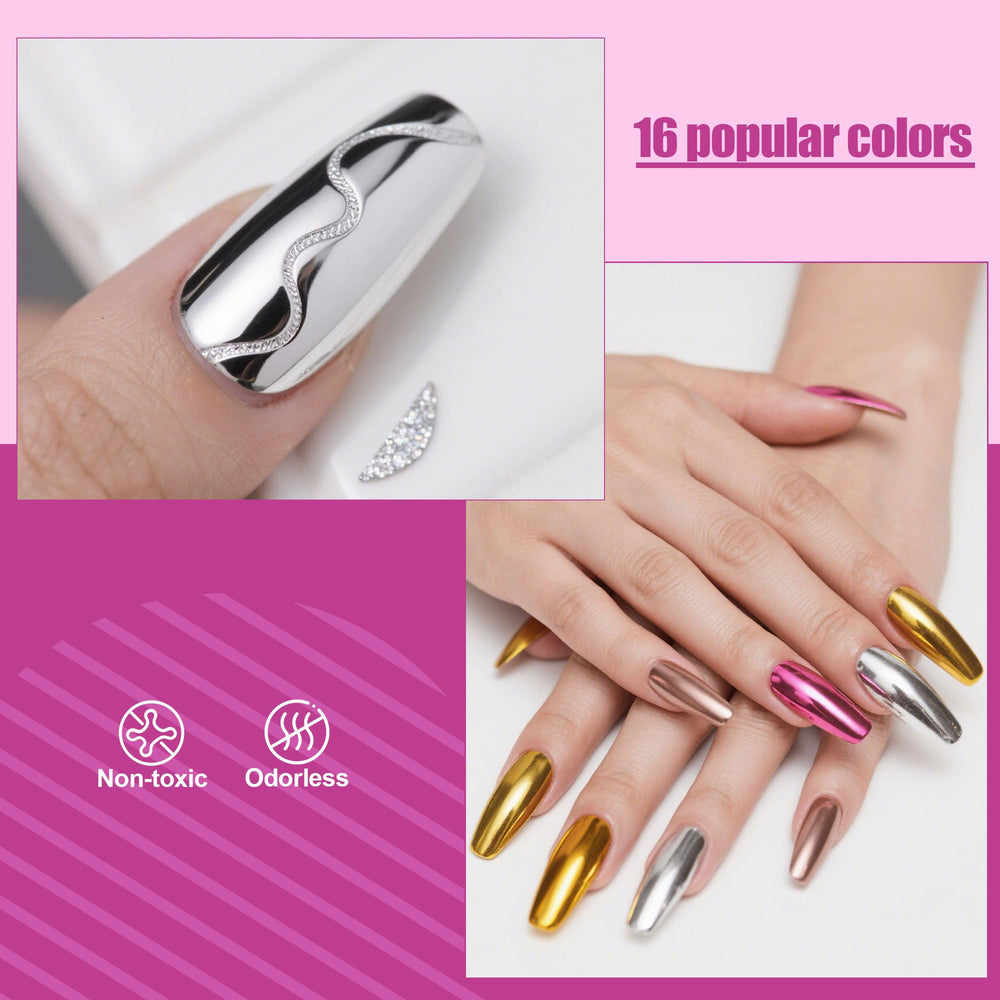 Artdone silver holographic powder delivers a futuristic sparkle for key highlight effects.